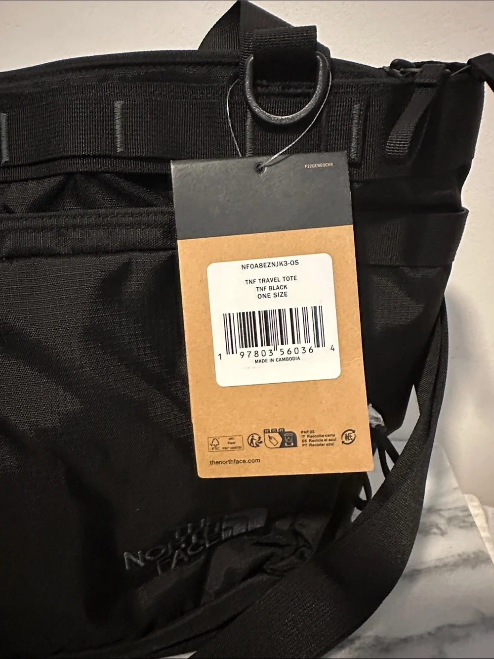The North Face Black unisex Tote-Style Crossbody Bag logo New NWT
